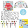 COFFRET CAHIER D ACTIVITES 20 CRAYONS ET 20 GOMMES