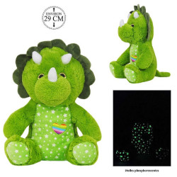 PELUCHE DINOSAURE PHOSPHORESCENT 29 CM