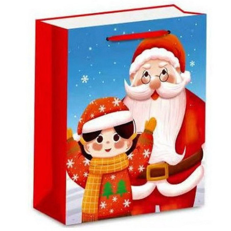 Sac Père Noël Enfant 22,5*19 cm - Idéal pour vos animations festives !