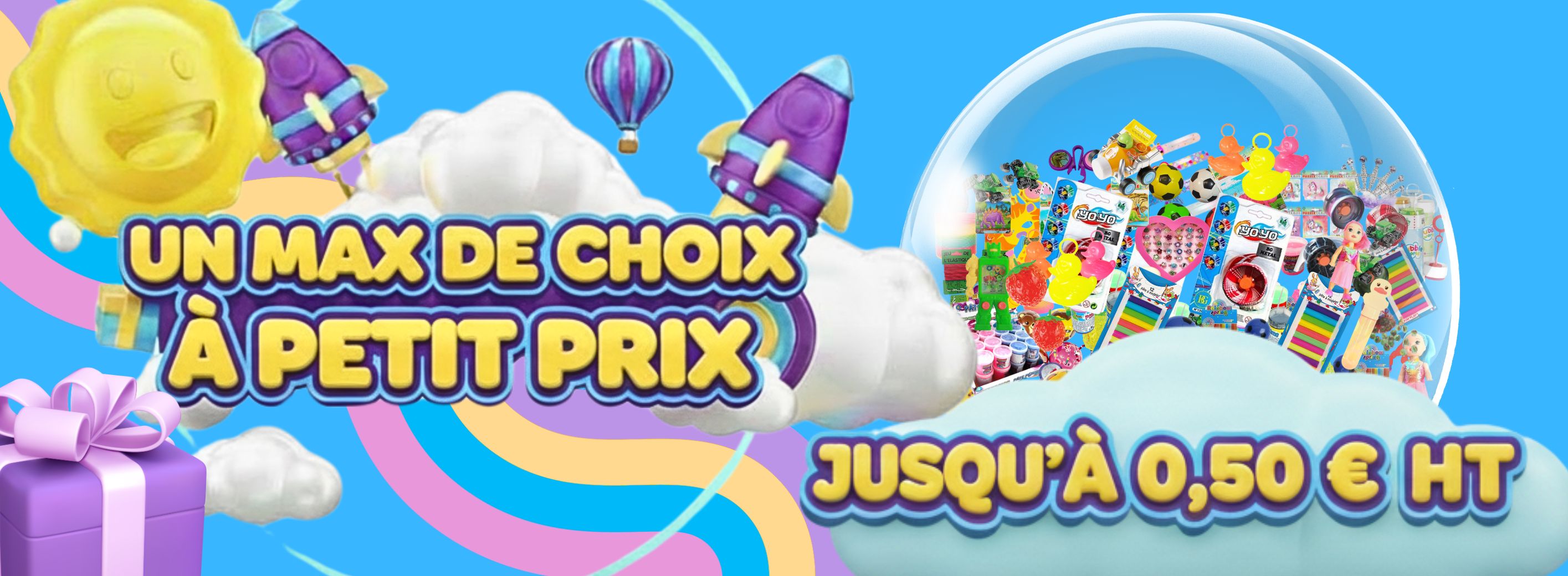 Jouets jusqu'à 0.50 € HT